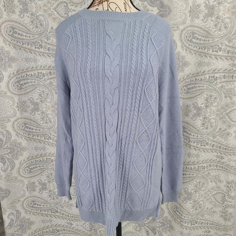RD style Fisherman sweater size Medium Blue Cable knit cozy Stitch Fix office